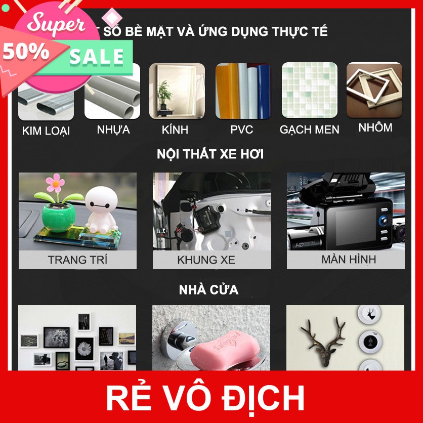 [Hot]-Băng Keo 2 Mặt Cường Lực - Siêu dính trên mọi chất liệu