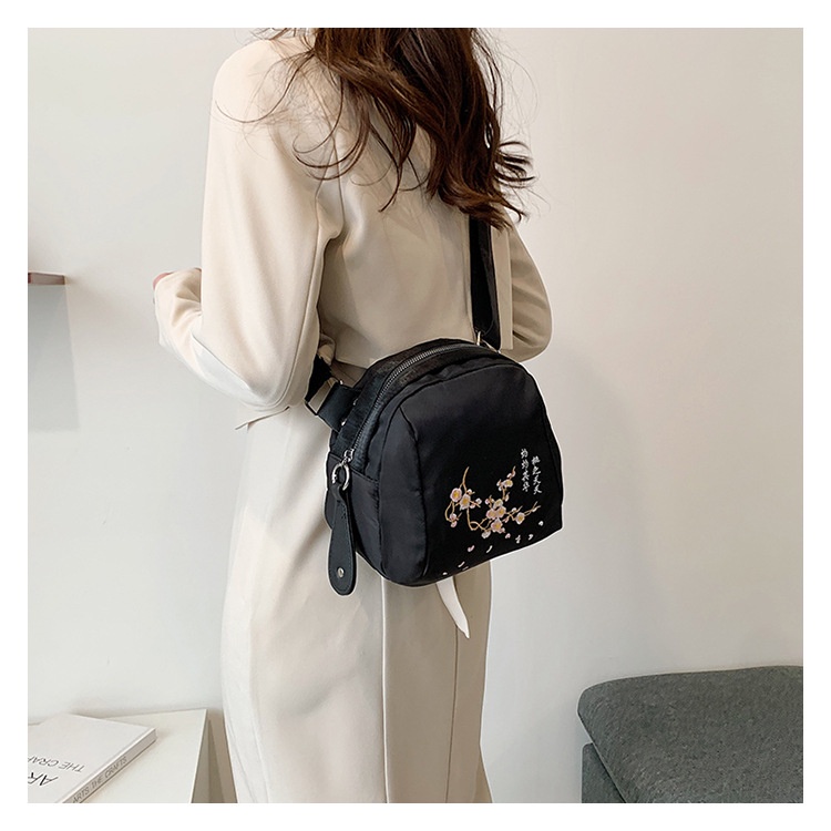 IELGY Túi Đeo Chéo Thêu Họa Tiết Thổ Cẩm Đơn Giản Trọng Lượng Nhẹ Kích Thước Lớn Thời Trang Cho Nữ