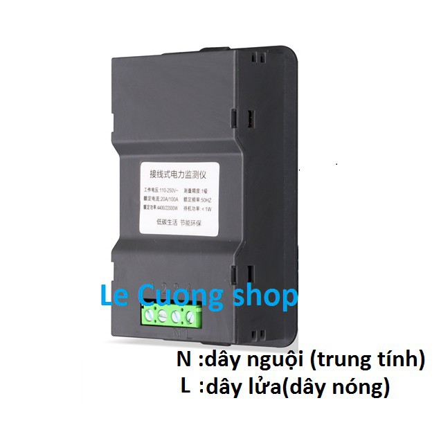 Công tơ điện 100A - đồng hồ điện tử 6 thông số ,đồng hồ đo điện 100Ampe