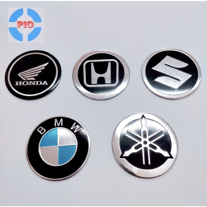 Tem Nhôm Logo Tròn Các Hãng Xe Suzuki Honda Yamaha BMW