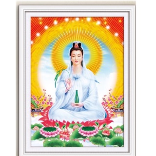 Tranh đính đá Phật Quan Âm 1399 (38x50) chưa đính