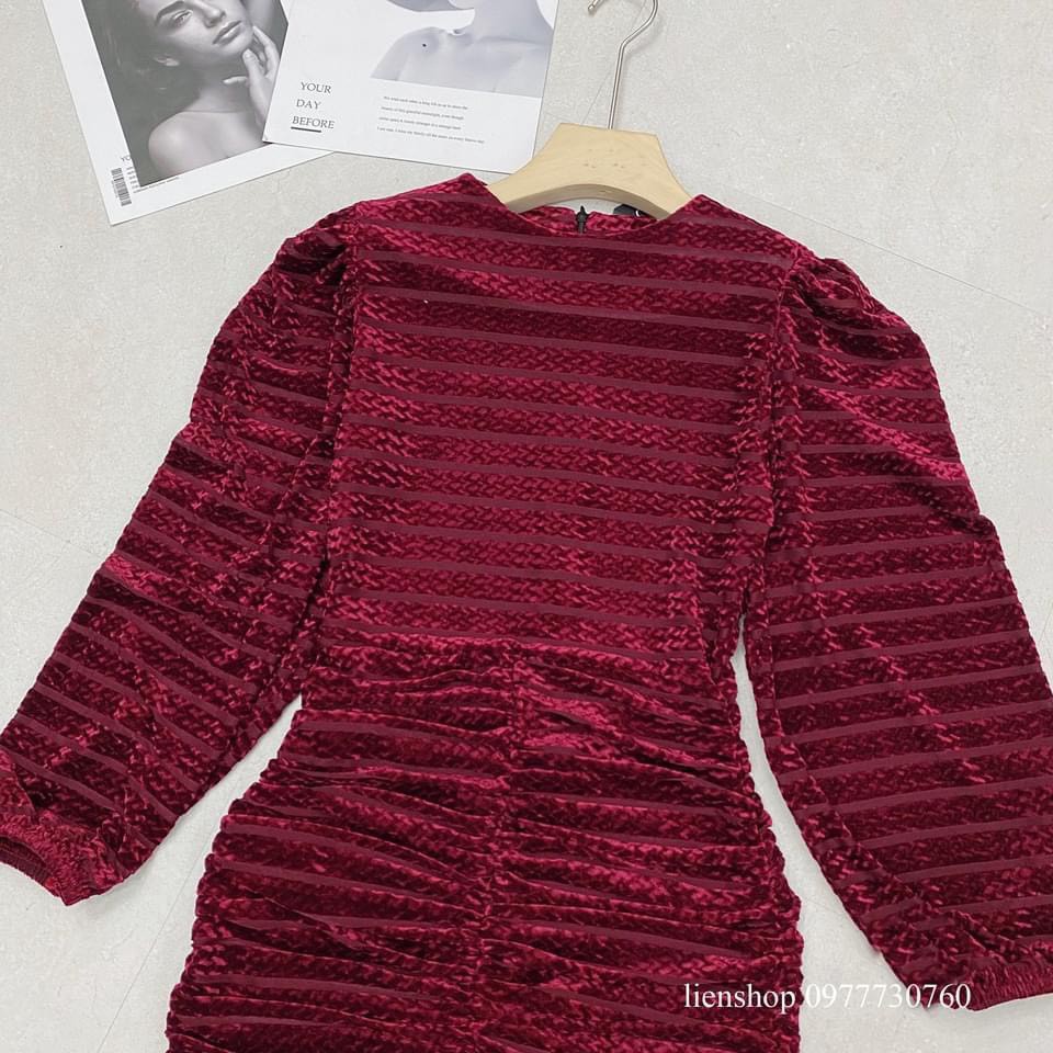 Váy Nhung Nữ Đầm Dáng Ôm, Đầm Nhún Thân Eo Body Chất Nhung Mềm 2 Lớp Hàng Quảng Châu Cao Cấp Đơn Giản Sang Trọng. | BigBuy360 - bigbuy360.vn