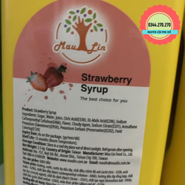 Siro/Syrup Maulin Đào, vải, dâu, chanh dây, kiwi, bạc hà 2,5kg