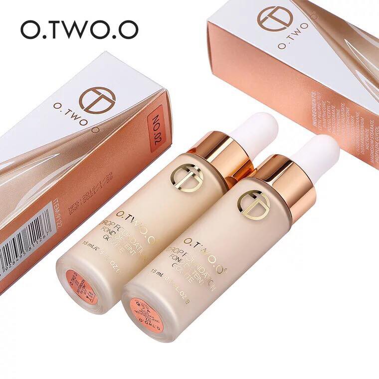 Kem nền O2O ,O.Two.O Drop Foundation Fond De Teint Goutte làm đều mầu da che khuyết điểm