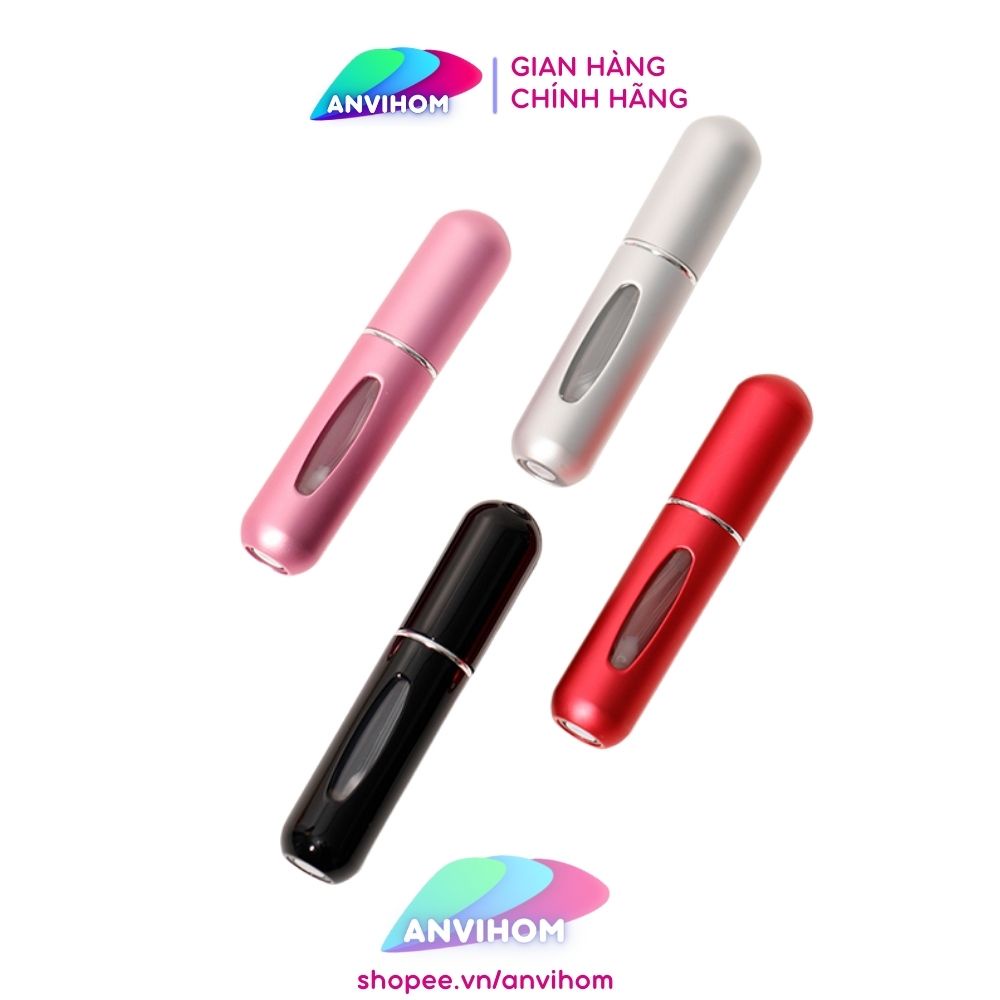 Chai chiết nước hoa tự động dạng xịt lọ 5ml sáng bóng lấp lánh + nhiều màu lựa chọn ANVIHOM