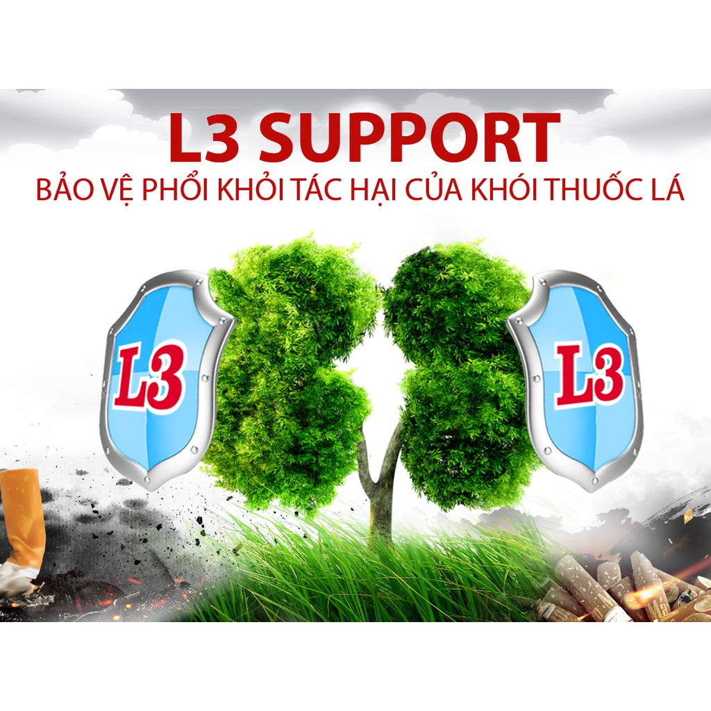 L3 Support Olympian Labs - Hộp 30 Viên - Hỗ Trợ Chức Năng Phổi, Phế quản, Xoang