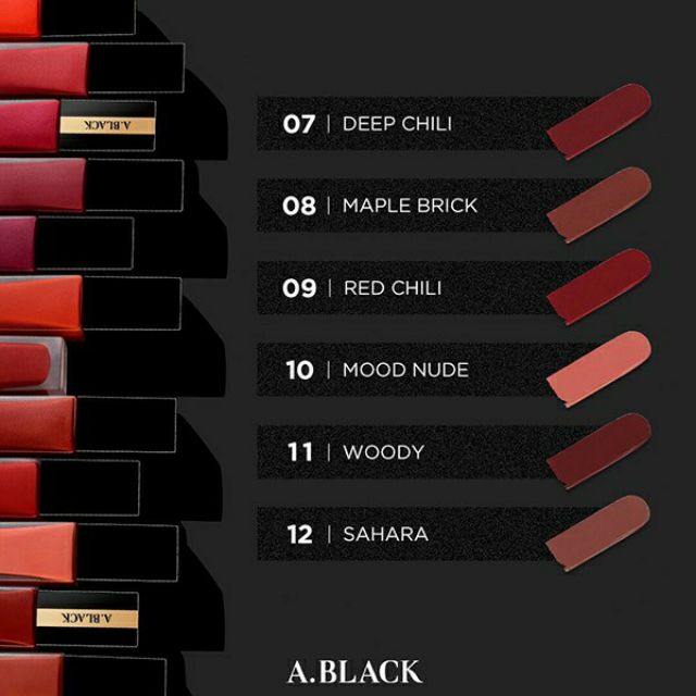 Mẫu thử set 4 màu son cao cấp hiện đại Hàn Quốc A.Black | BigBuy360 - bigbuy360.vn