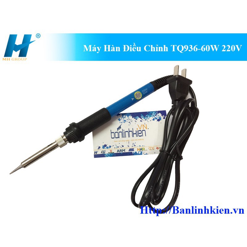 Máy Hàn điều chỉnh nhiệt độ TQ936+ 1 cuộn thiếc 50g+1 kệ hàn+ 1 nhựa thông và bọt biển vệ sinh mũi hàn