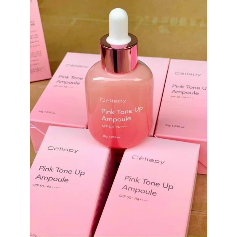 SERUM CHỐNG NẮNG DƯỠNG TRẮNG CĂNG BÓNG NÂNG TONE DA CELLAPY PINK TONE UP AMPOULE | BigBuy360 - bigbuy360.vn