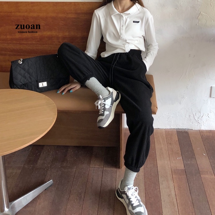 SUXI Quần dài ống rộng phong cách Hàn Quốc trẻ trung thời trang dành cho nữ