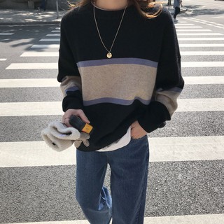Áo len thu đông hàn quốc áo len nữ bigsize ulzzang áo len form dài rộng thời trang áo len nữ giữ ấm len mịn áo sweater