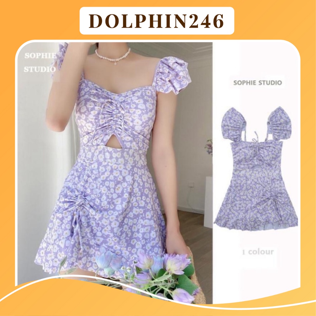 Bikini 1 mảnh liền thân váy kín đáo Hàn Quốc đẹp Quảng Châu nhiều màu che khuyết điểm 8135 K3T3-3