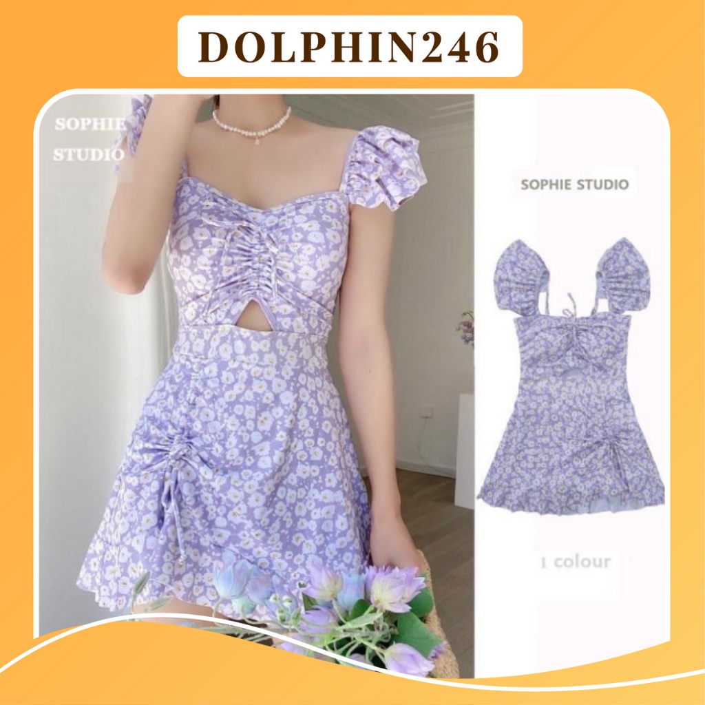 Bikini 1 mảnh liền thân váy kín đáo Hàn Quốc đẹp Quảng Châu nhiều màu che khuyết điểm 028315 A-1.1