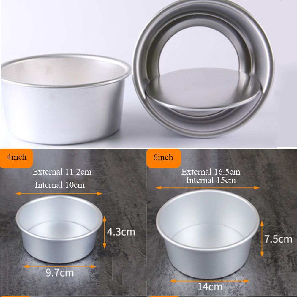 Khuôn Làm Bánh Pudding Bằng Hợp Kim Nhôm 4/6inch DIY