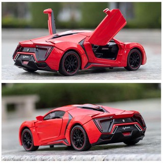 MÔ HÌNH Ô TÔ KIM LOẠI [Chezhi] Lykan Hypersport 1:24 [Red