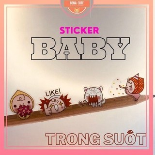 Sticker dán 🌜HOẠT HÌNH🌛 set 6 tờ nhiều loại hình ngộ nghĩnh