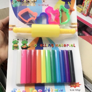 Đất nặn an toàn G*STAR 12 màu tặng khuôn nặn