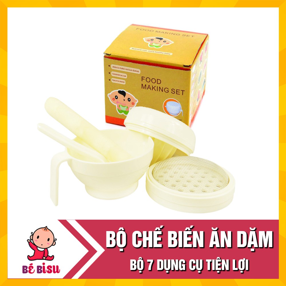 [Buôn sỉ] Bộ Chế Biến Ăn Dặm 7 dụng cụ Cho Bé