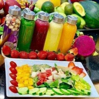 BÌNH DETOX THUỶ TINH 500M Hàng tồn kho nắp hoen