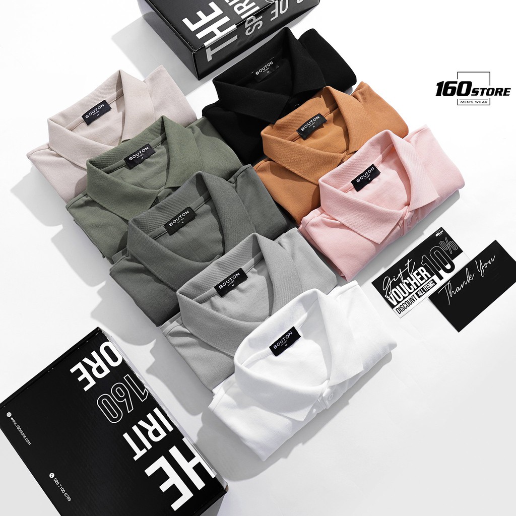 Hot Áo thun polo nam, Áo phông polo nam có cổ tay ngắn basic vải cá sấu cotton cao cấp bouton plec00