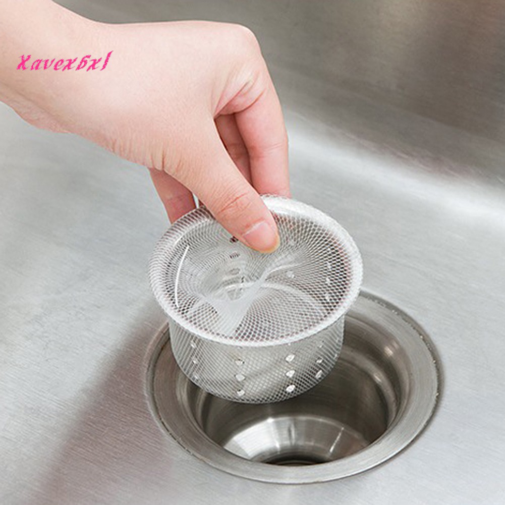 Set 100 Túi Lưới Lọc Rác Bồn Rửa Chén Dùng Một Lần Chống Tắc Nghẽn