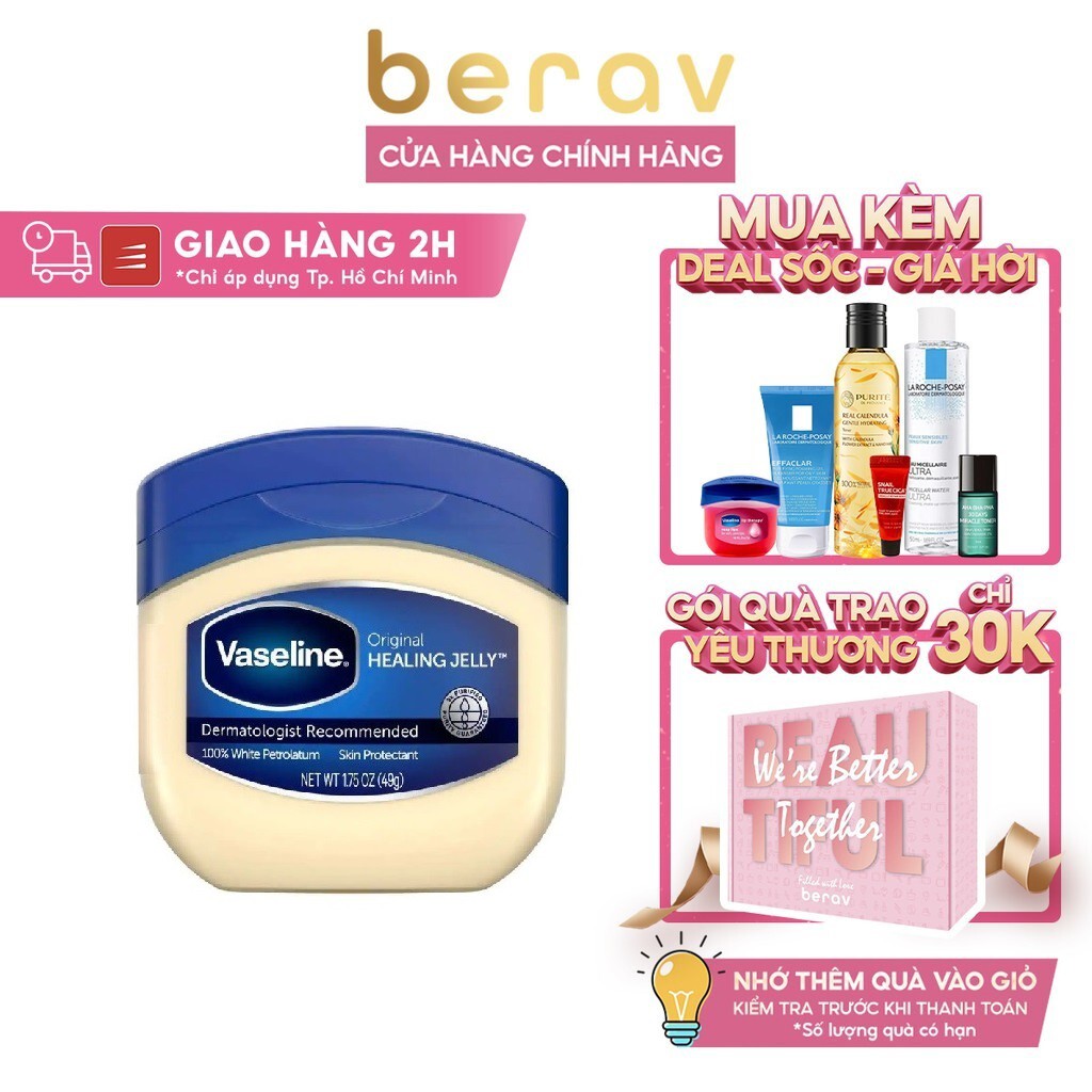 Sáp Dưỡng Ẩm Đa Năng Vaseline Pure Petrolium Jelly 49g