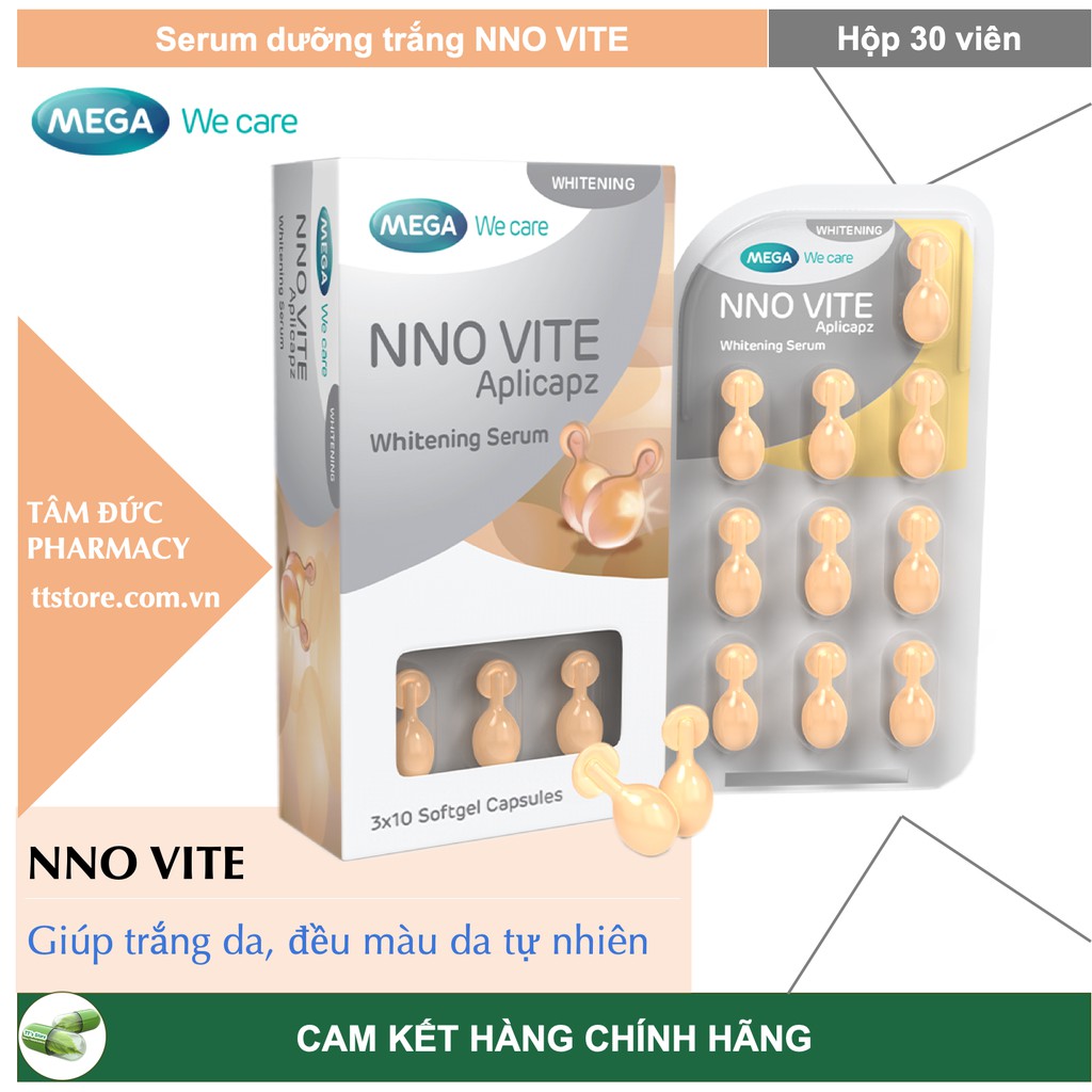 Serum NNO VITE - Mega We Care [Hộp 30 viên]  - Dưỡng trắng da và sáng màu, dưỡng sâu bên trong