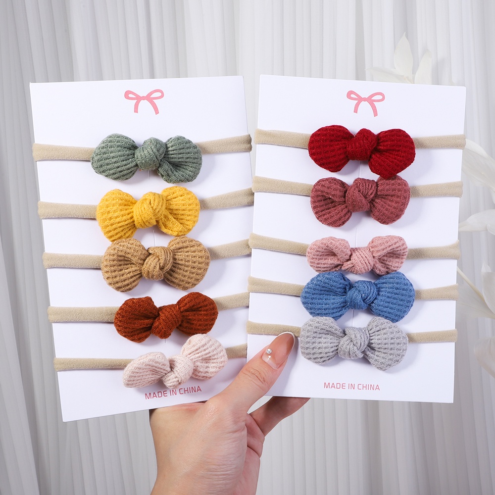 Set 5 băng đô đội đầu KIDSBOWS đính nơ xinh xắn thời trang cho bé gái