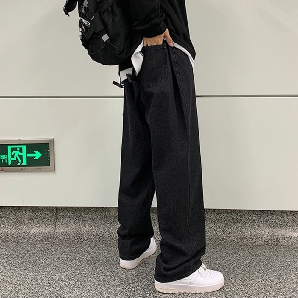 Quần Baggy nam chất jeans cao cấp ống suông rộng SR phong cách trẻ trung cá tính
