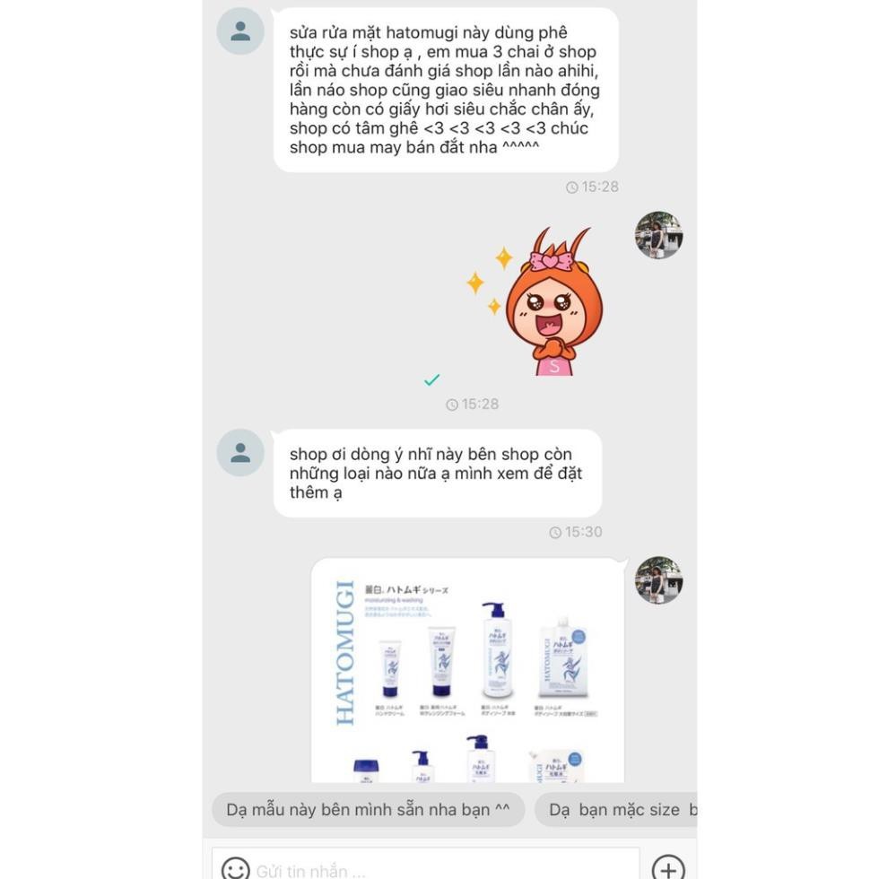 Sữa Rửa Mặt HATOMUGI 130g Cấp Ẩm Dưỡng Trắng Làm Mềm Da Chiết Xuất Ý Dĩ Kamino Shop | BigBuy360 - bigbuy360.vn