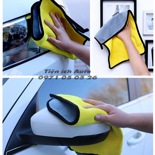 Khăn lau xe Microfiber Mềm Mịn Siêu Thấm Hút Nước Chuyên Dụng Lau Rửa Xe Hơi Ô Tô | tienich_auto