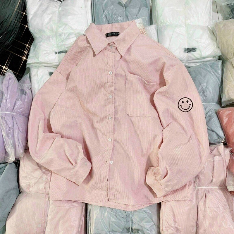 Áo khoác nhung, áo sơmi nhung, áo nhung nam nữ mặt cười93 ken fashion