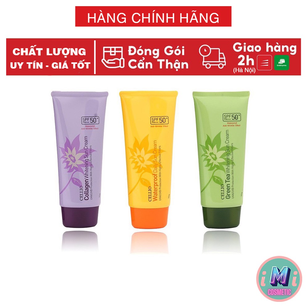 Kem chống nắng Celio SPF50PA+, chống nắng cực kỳ hiệu quả bất chấp nắng gắt.