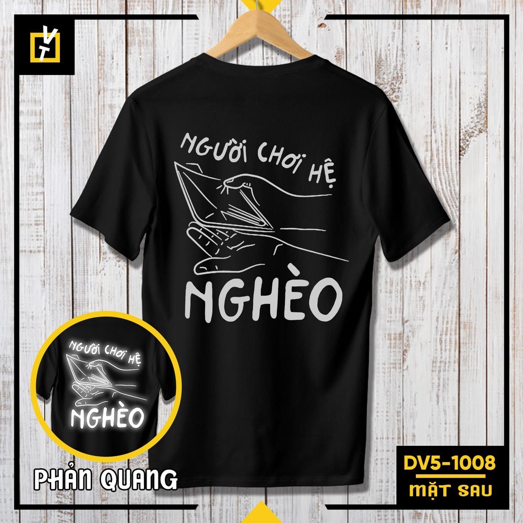 Áo thun phản quang bạc Người chơi hệ nghèo