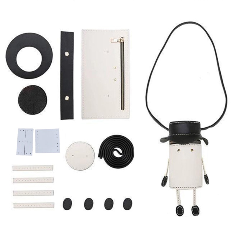 Túi Xách Bucket Da Pu Hình Trụ Mini Làm Thủ Công Thiết Kế Dễ Thương