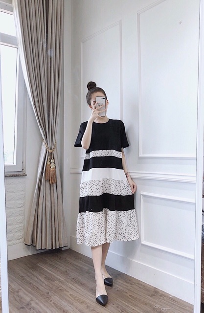 VÁY BẦU DÁNG DÀI ĐẦM BẦU SUÔNG(hàng mới về)