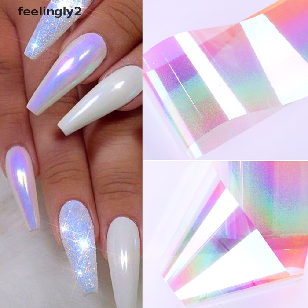 Sticker Dán Móng Nghệ Thuật Họa Tiết Sọc Dọc Lấp Lánh Kích Thước 100x4cm