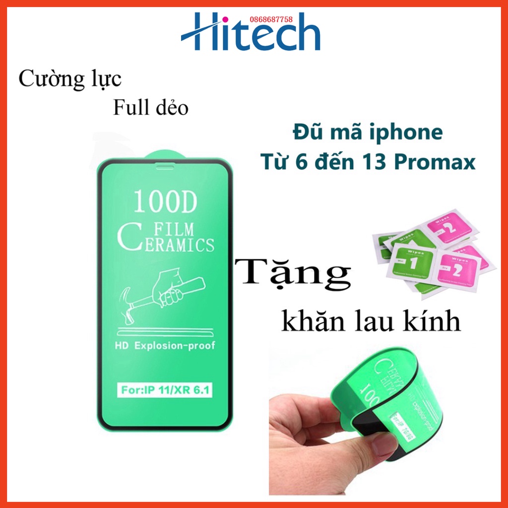 Cường Lực Dẻo Full Màn 100D Dành Cho Iphone 6/6plus7/7plus/8/8plus/x/xs/xsmax/11/11pro/11prom/12/12promax/13promax