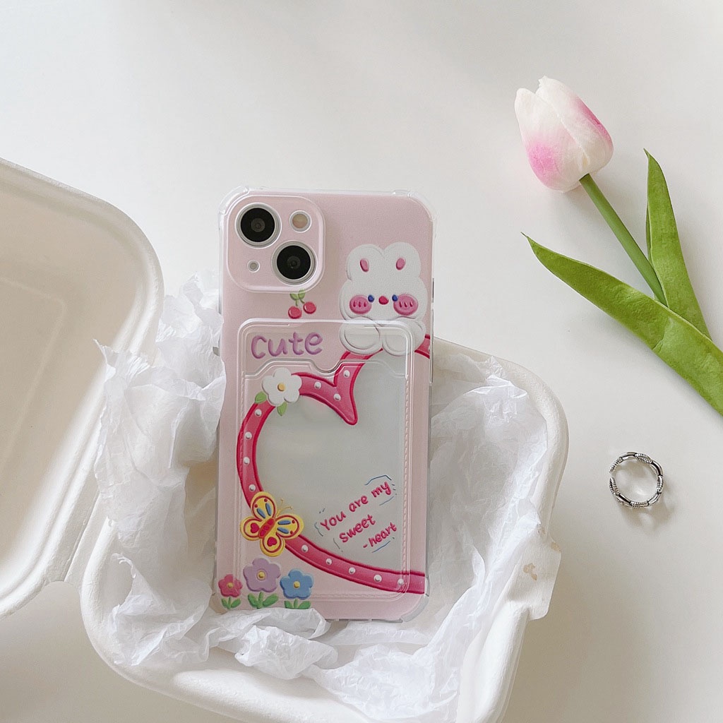 Ốp Điện Thoại tpu Dẻo Trong Suốt Họa Tiết Chú Thỏ Dễ Thương Chống Trầy / Rơi / Bụi Bẩn Cho iphone 11 15 14 13 12 pro max xr