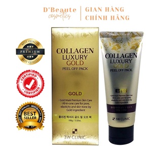 Mặt Nạ Vàng Chống Lão Hóa và Làm Trắng 3W Clinic Collagen Luxury Gold Peel Off Pack 100g - Hàn Quốc Chính Hãng