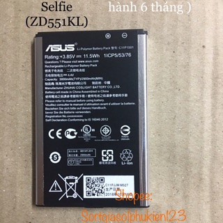 Pin thay xịn Asus Zenfone Selfie ZD551KL zin - Bảo hành 6 tháng đổi mới