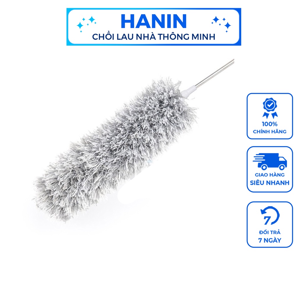 Chổi Quét Bụi Trần Nhà Thông Minh, Chiều Dài Tùy Chỉnh Tới 3M - Cây Phất Trần Lau Sạch Bụi Dễ Dàng
