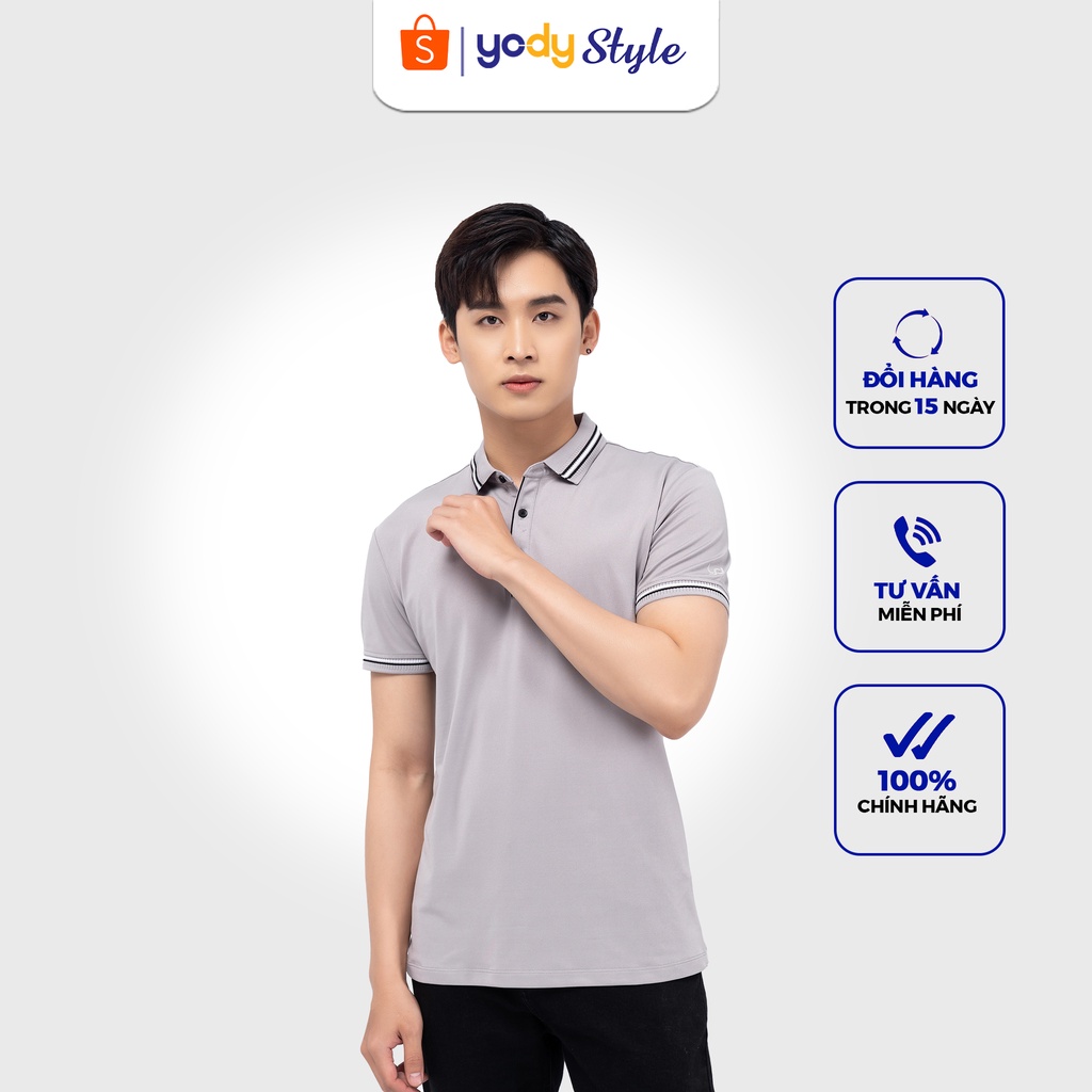Áo polo nam coolmax phối bo YODY kiểu dáng trẻ trung thoáng mát - APM3681 | BigBuy360 - bigbuy360.vn