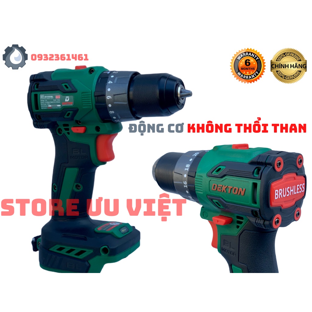 Máy Khoan Pin 3 Chức Năng Dekton đầu 10MM autolock M21 id1055BL giá tốt