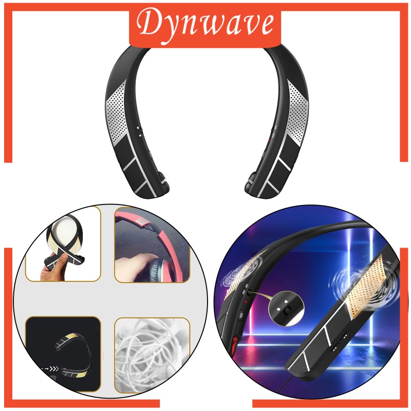 [DYNWAVE] Neckband Wireless Speaker HD Low Latency w/ Retractable Earbuds Portable