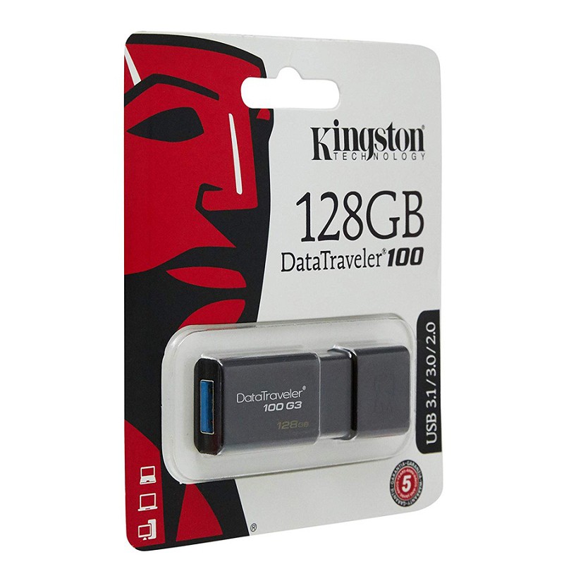 USB KINGSTON DT100G3 USB 3.0 128GB (SPC/ FPT)-Bảo hành 2 năm | WebRaoVat - webraovat.net.vn