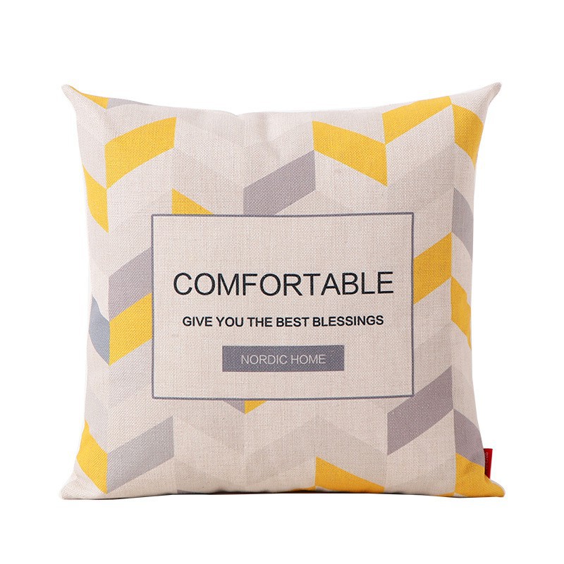 Vỏ gối vải lanh trang trí ghế sofa họa tiết sáng tạo | BigBuy360 - bigbuy360.vn