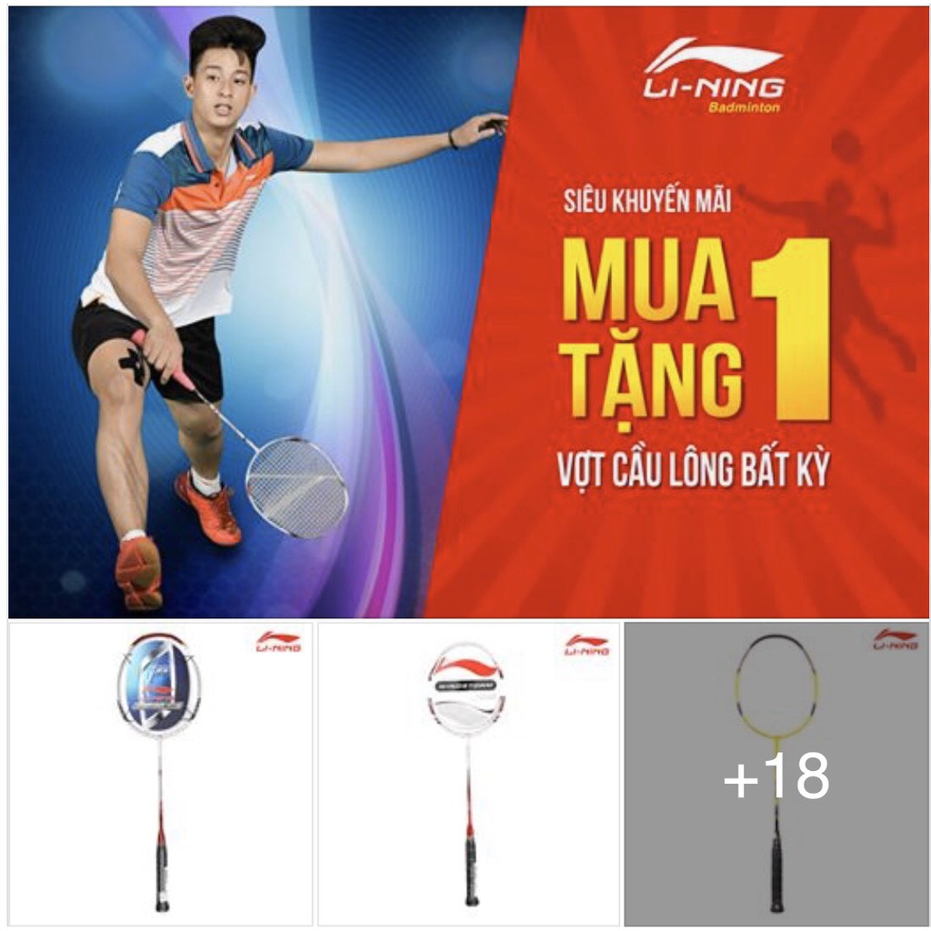 Vợt cầu lông lining sale chính hãng khuyến mại ( Calibar 500 200 , turbo charging 70 80, Aeronaut 9000...)