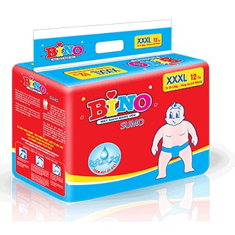 Combo 3 tã dán Bino Sumo XXXL 12 miếng