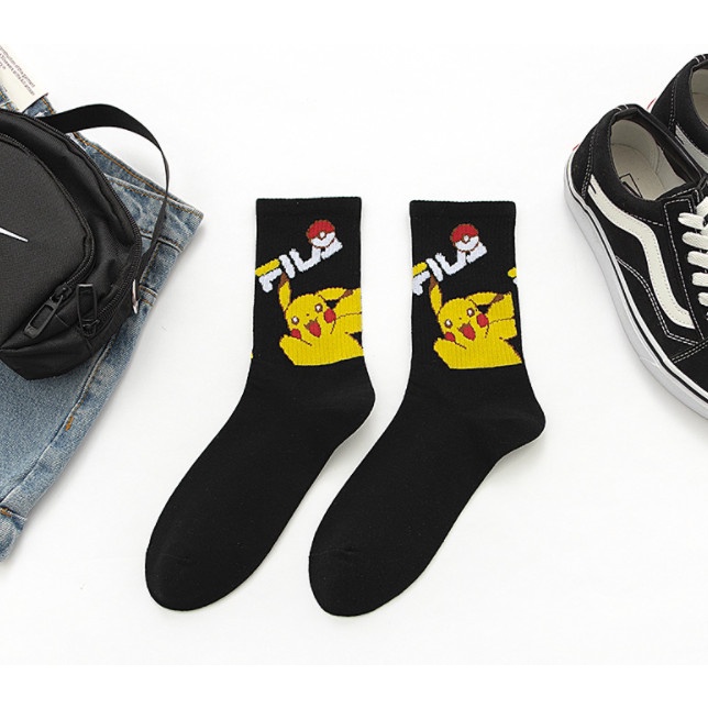 Vớ FILA PIKACHU cao cổ Nam Nữ phong cách thể thao, trẻ trung, năng động.